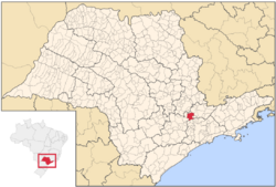 Location of Jundiaí in the state of São Paulo