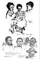 Sketches made in Charleston, South Carolina by artist Eyre Crowe in March 1853