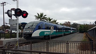 Sprinter train at Buena Creek station.jpg