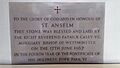 St Anselm's Church Foundation stone, Southall