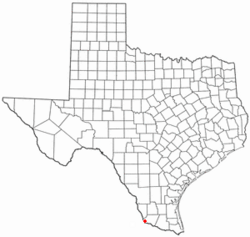 Location of Salineno, Texas