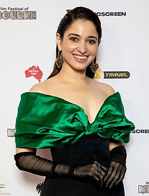 Tamannaah Bhatia attends the screening of Do Baaraa at the Indian Film Festival of Melbourne (cropped)