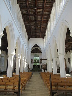 Thaxted church, nave looking east