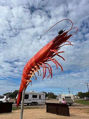 The Big Prawn in Exmouth, Western Australia, 2024