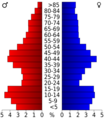 USA Sumner County, Kansas age pyramid