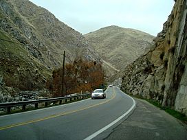 View of Kern River Canyon from SR 178 (Kern Canyon Road).