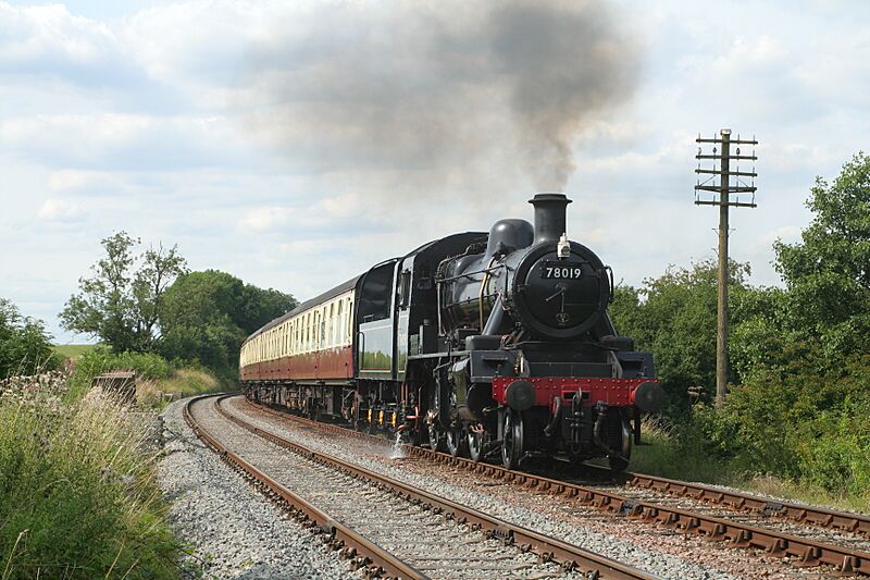 78019 approaching Swithland Viaduct