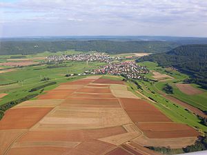 Aerial view of Seitingen-Oberflacht