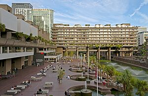 Barbican Lakeside on a summer evening.jpg