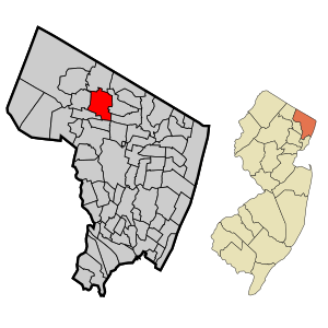 Bergen County New Jersey Incorporated and Unincorporated areas Saddle River Highlighted
