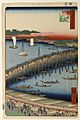 Brooklyn Museum - Ryogoku Bridge and the Great Riverbank No 59 from One Hundred Views of Edo - Utagawa Hiroshige (Ando)