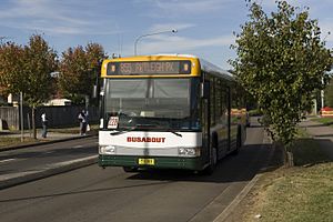 Busabout bus route 855 at Prestons, NSW