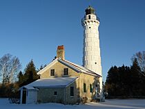 Cana Island Light WI - snow