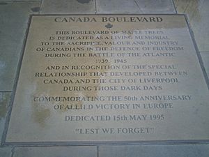 Canada Boulevard plaque