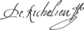 Cardinal Richelieu Signature