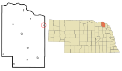 Location of Obert, Nebraska