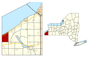 Location in Chautauqua County and the state of New York.