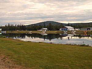 Chena Marina Airport, a floatplane base in Chena Ridge, west across the Chena River from Fairbanks International Airport (2013)