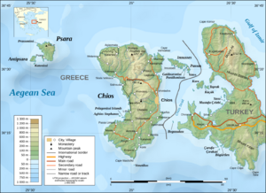 Chios topographic map-en