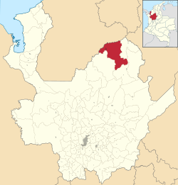 Location of the municipality and town of Caucasia, Antioquia in the Antioquia Department of Colombia
