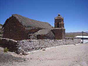 Church with school in the background