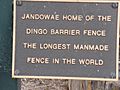 Dingo statue plaque, Jandowae, Queensland 2