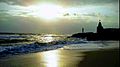 Dwarka beach when the sea and sun sets