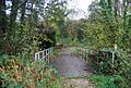 Footbridge carrying the 1066 Country Walk over Powdermill stream into Fore Wood - geograph.org.uk - 1577141