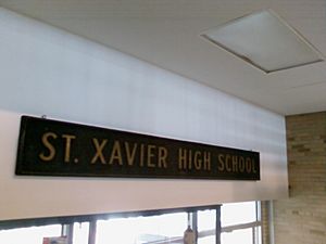 Former St. Xavier High School sign