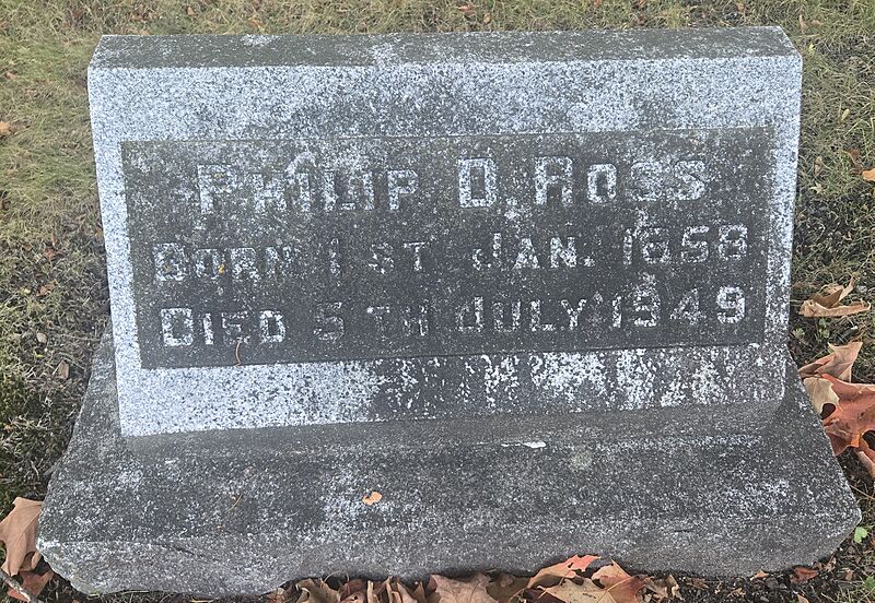 Grave site of Philip Ross