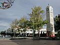 Hastings pedestrian zone and clock tower