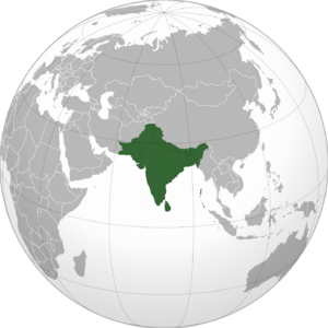 Indian Subcontinent (orthographic projection)