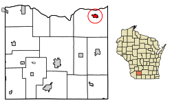 Location of Arena in Iowa County, Wisconsin.