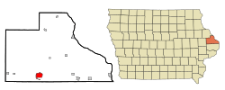 Location of Maquoketa, Iowa