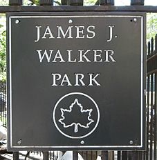 James J. Walker Park Sign