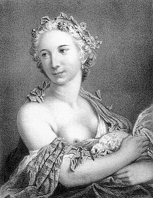 Jeanne-Françoise Quinault by Pirodon after Quentin de La Tour