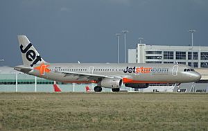 Jetstar Airbus A321 at Melbourne Airport