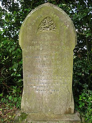 Joseph Whittaker gravestone, Derbyshire