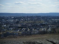 View of Kutztown from hill north of town