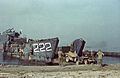 LCT-222 on beach with Jeep 1943
