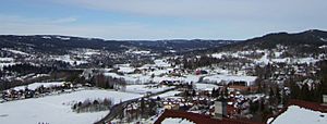 Late winter vista of Lommedalen