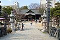 Looking through the torii at Yohashira-jinja, Matsumoto, 2016