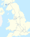 M77 motorway (Great Britain) map