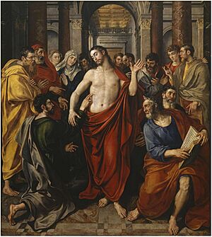 Maerten de Vos - The incredulity of Thomas