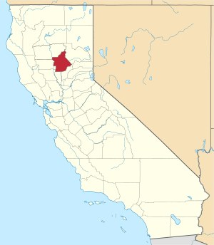 Map of California highlighting Butte County