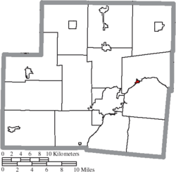 Location of Port Jefferson in Shelby County