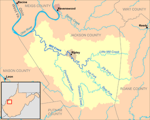 Mill Creek (western WV) map.png