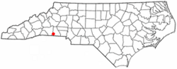 Location of Boiling Springs, North Carolina