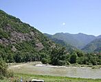 Nice cycling along the Mtkvari River, Western Georgia (A)