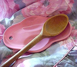 PINK spoon rest - JAPAN - Places for 3 spoons
